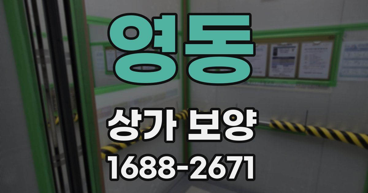 영동 상가 보양