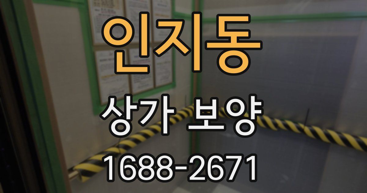 인지동 상가 보양