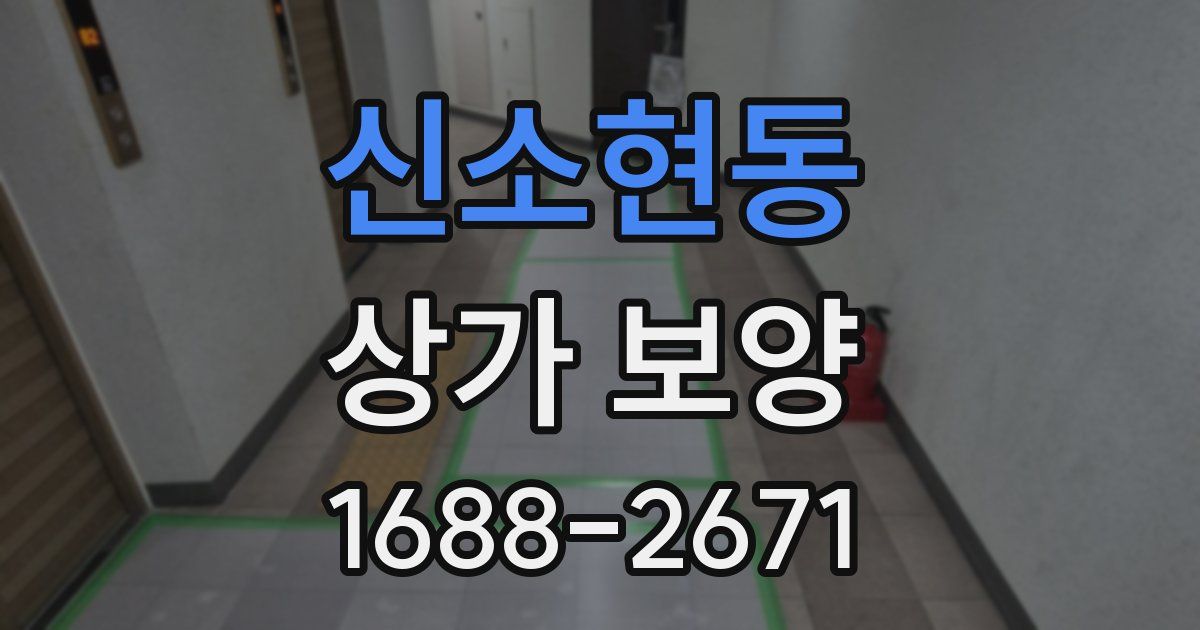 신소현동 상가 보양