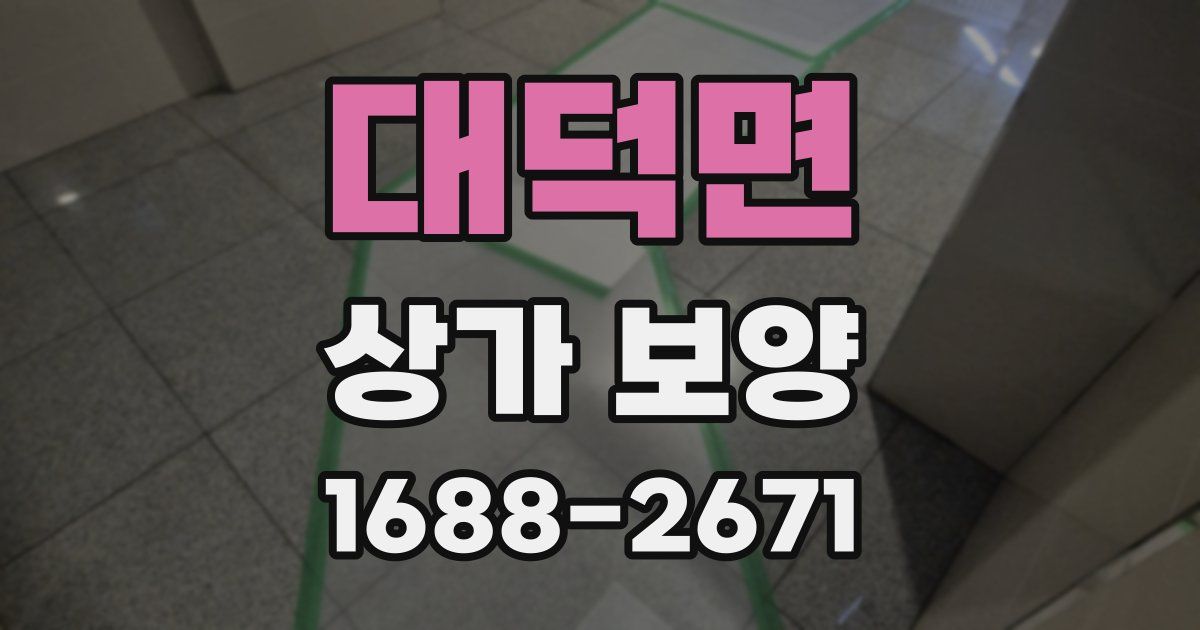대덕면 상가 보양