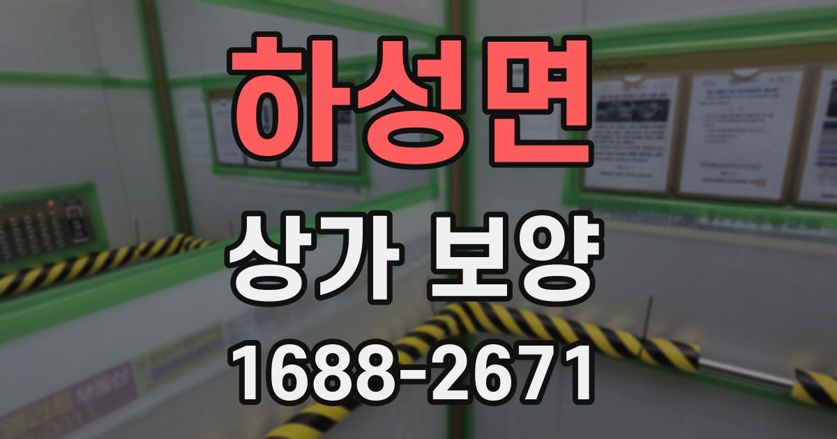 하성면 상가 보양