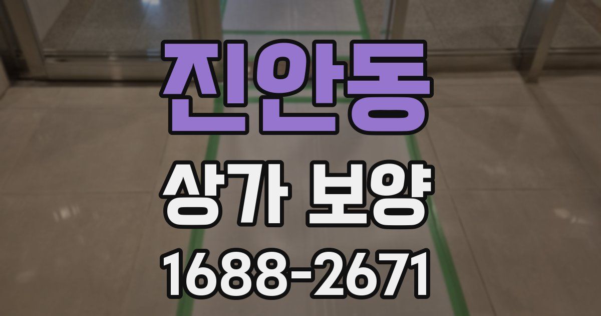 진안동 상가 보양