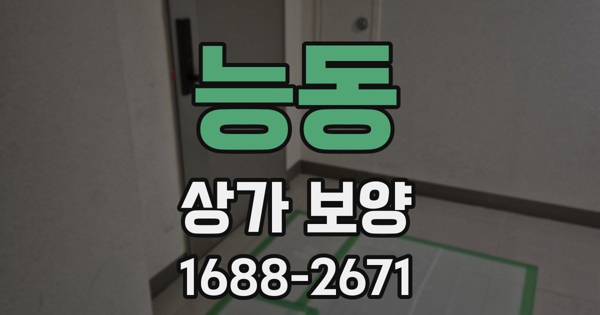 능동 상가 보양