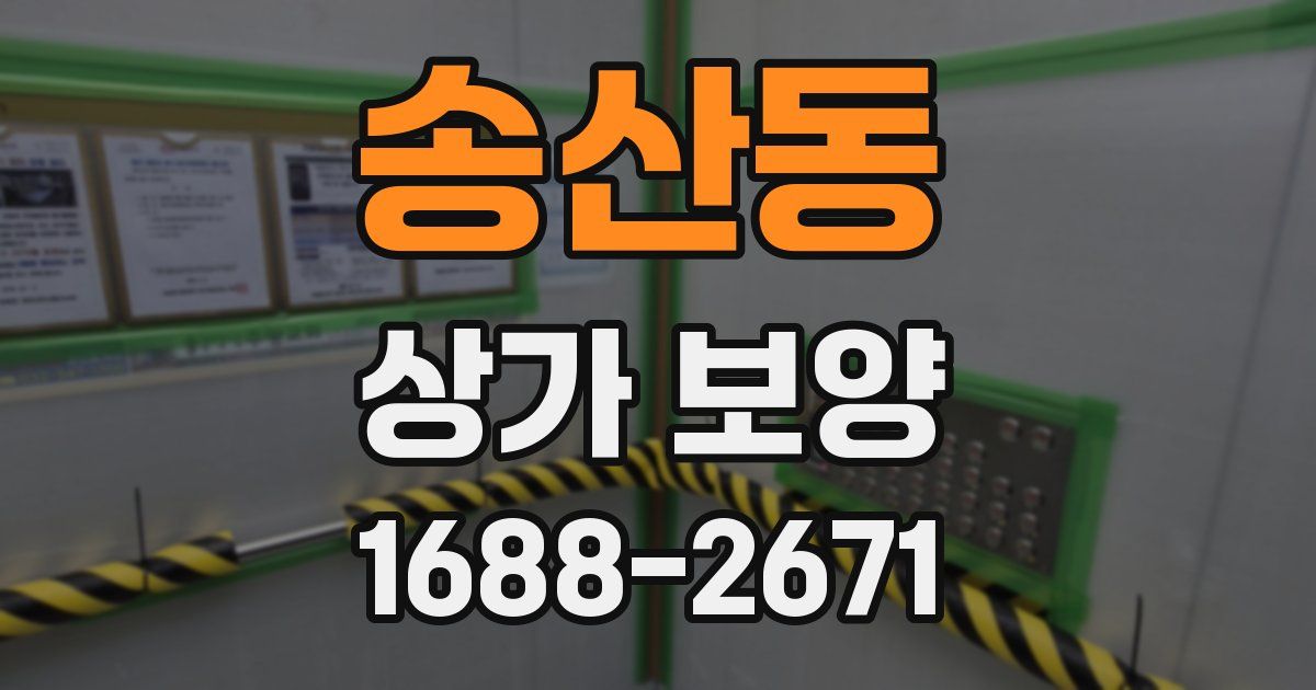 송산동 상가 보양
