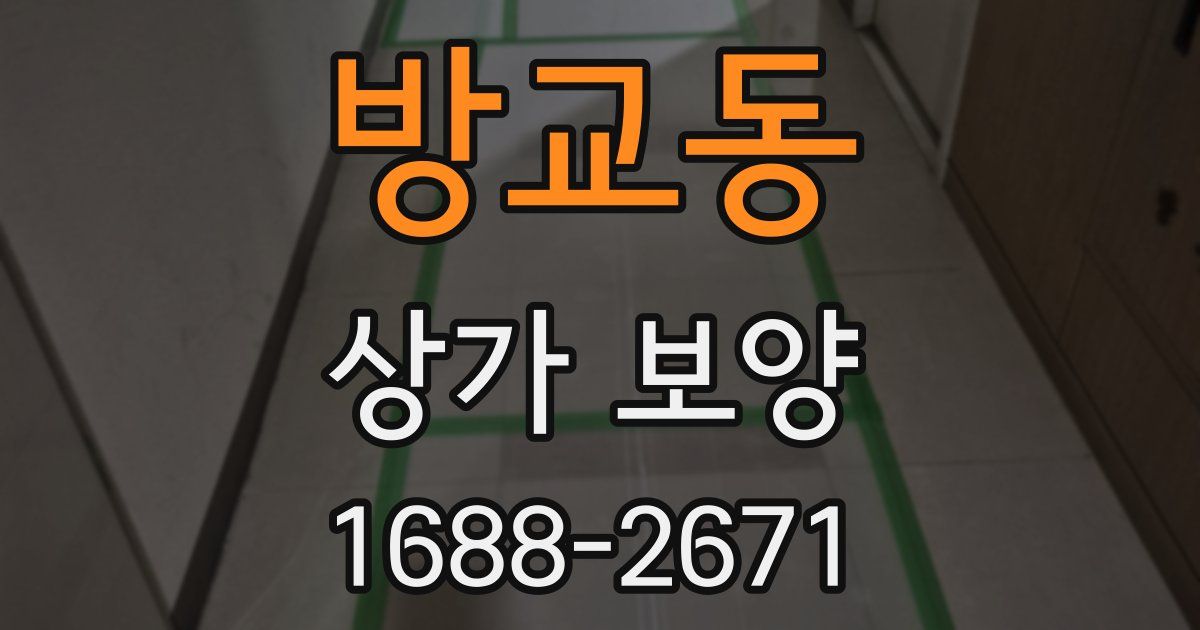 방교동 상가 보양
