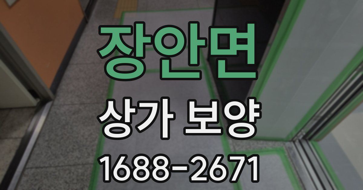 장안면 상가 보양
