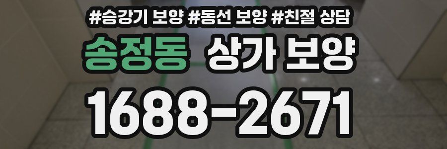 송정동 상가 보양