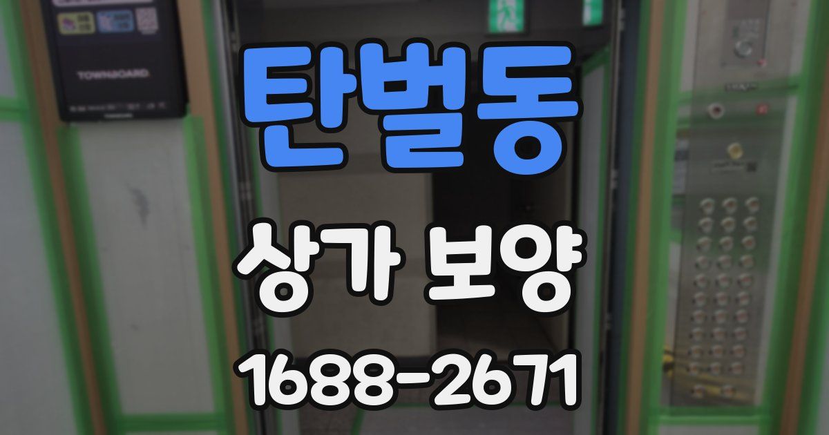탄벌동 상가 보양