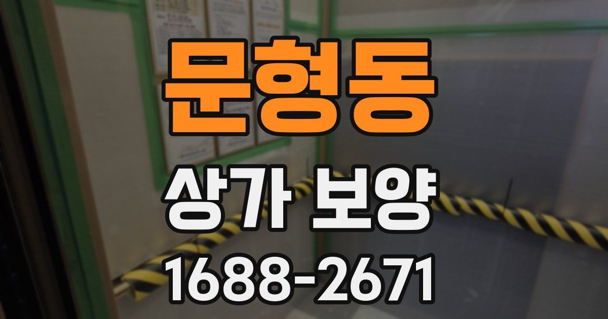 문형동 상가 보양