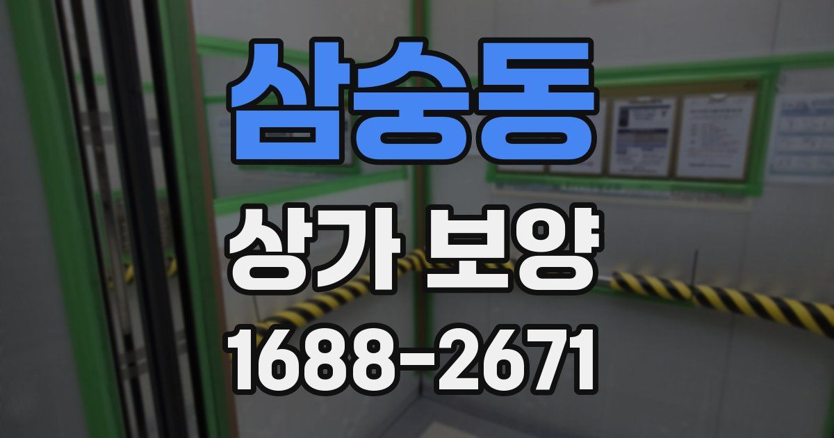삼숭동 상가 보양