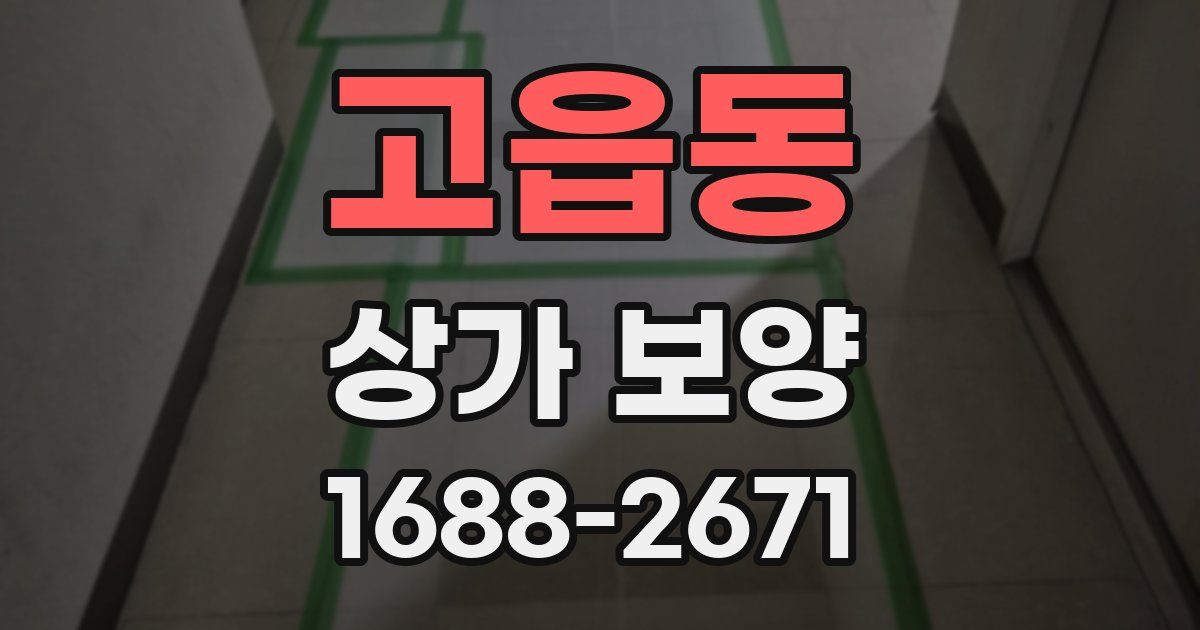 고읍동 상가 보양