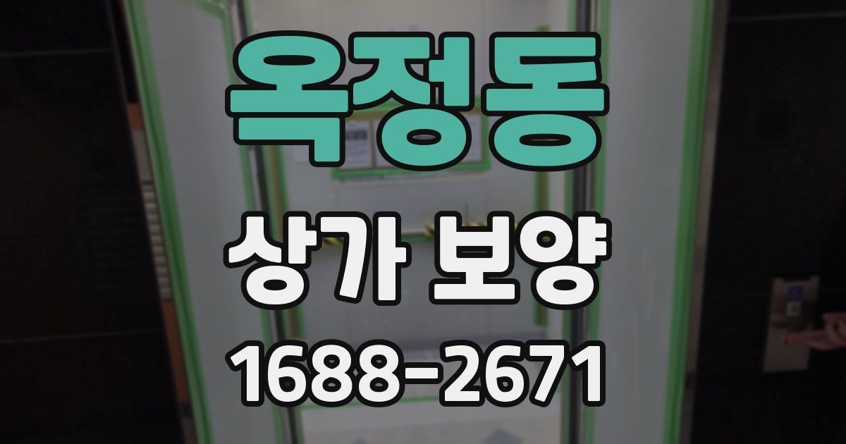 옥정동 상가 보양