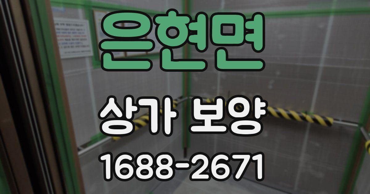 은현면 상가 보양
