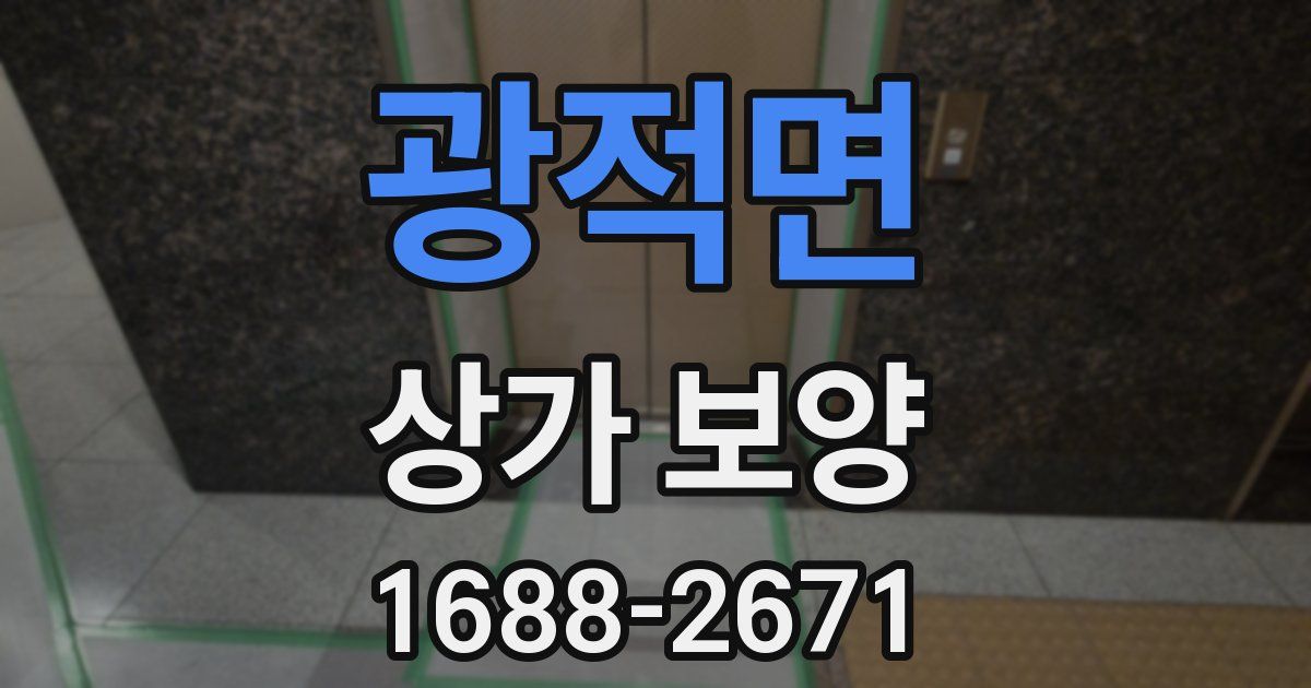 광적면 상가 보양
