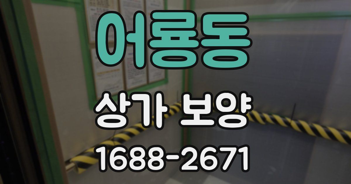 어룡동 상가 보양