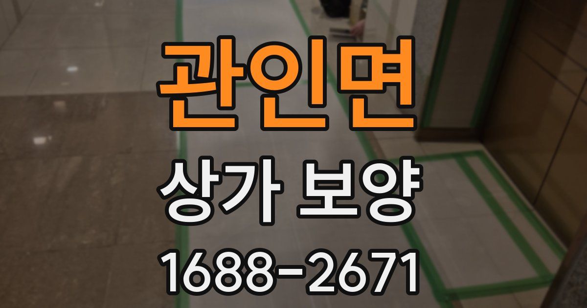 관인면 상가 보양
