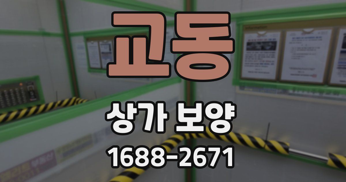 교동 상가 보양