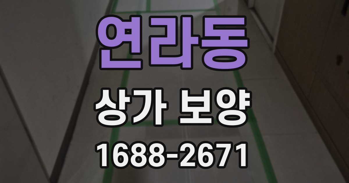 연라동 상가 보양