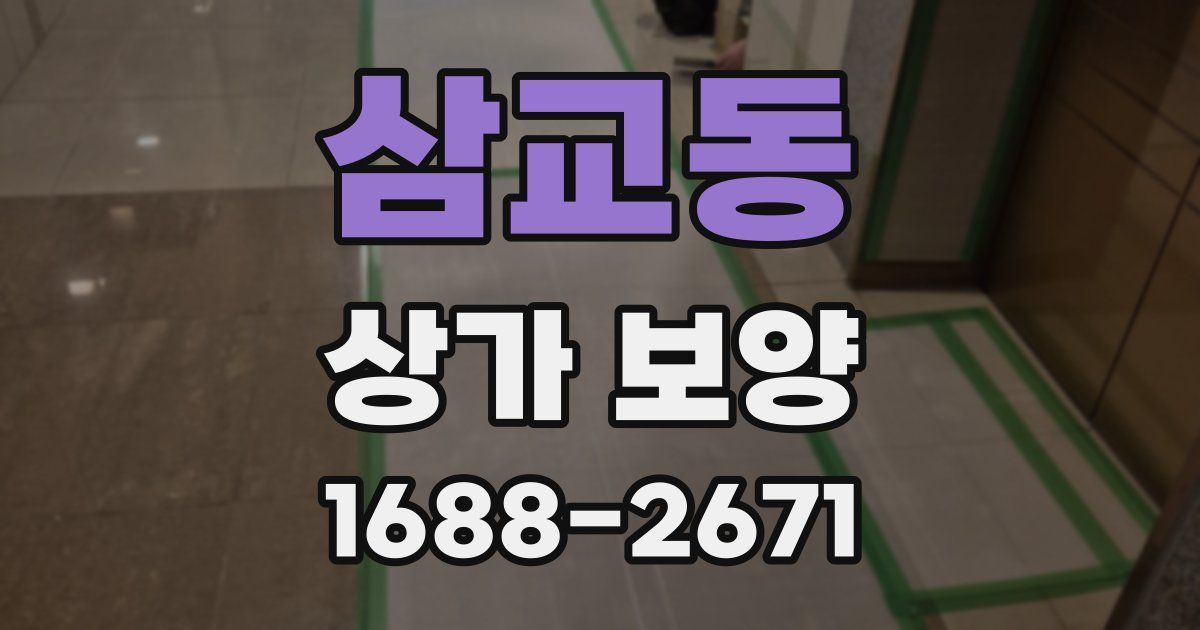 삼교동 상가 보양