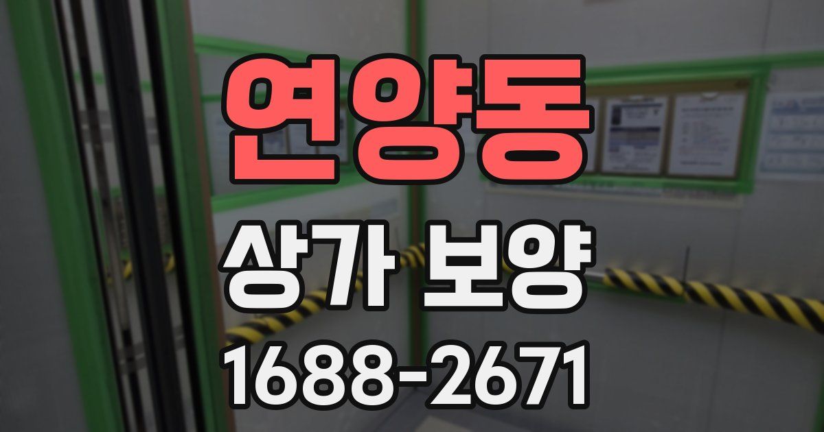 연양동 상가 보양