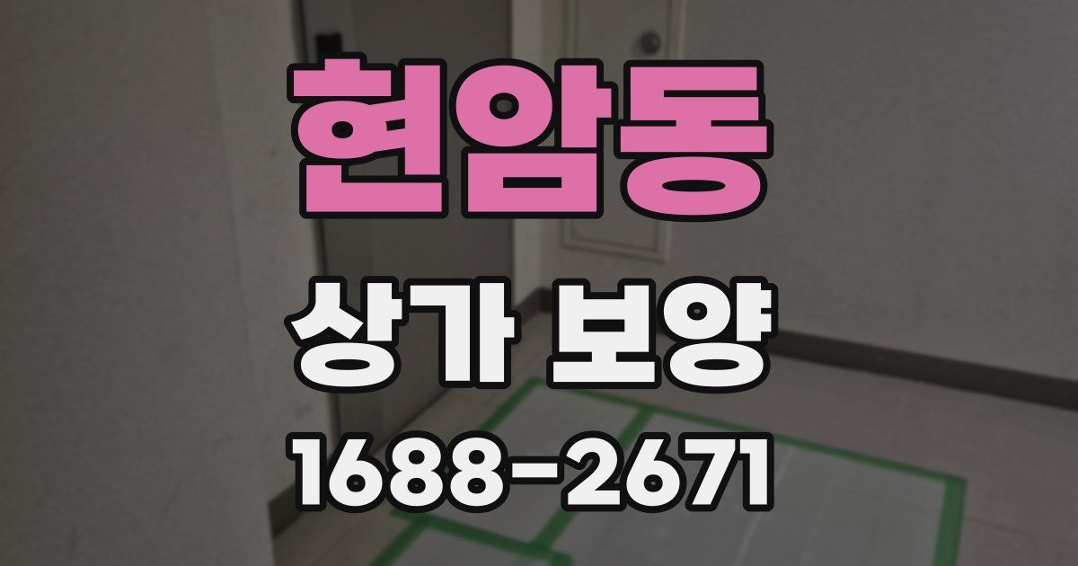 현암동 상가 보양