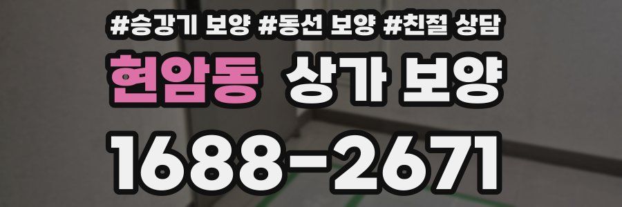 현암동 상가 보양