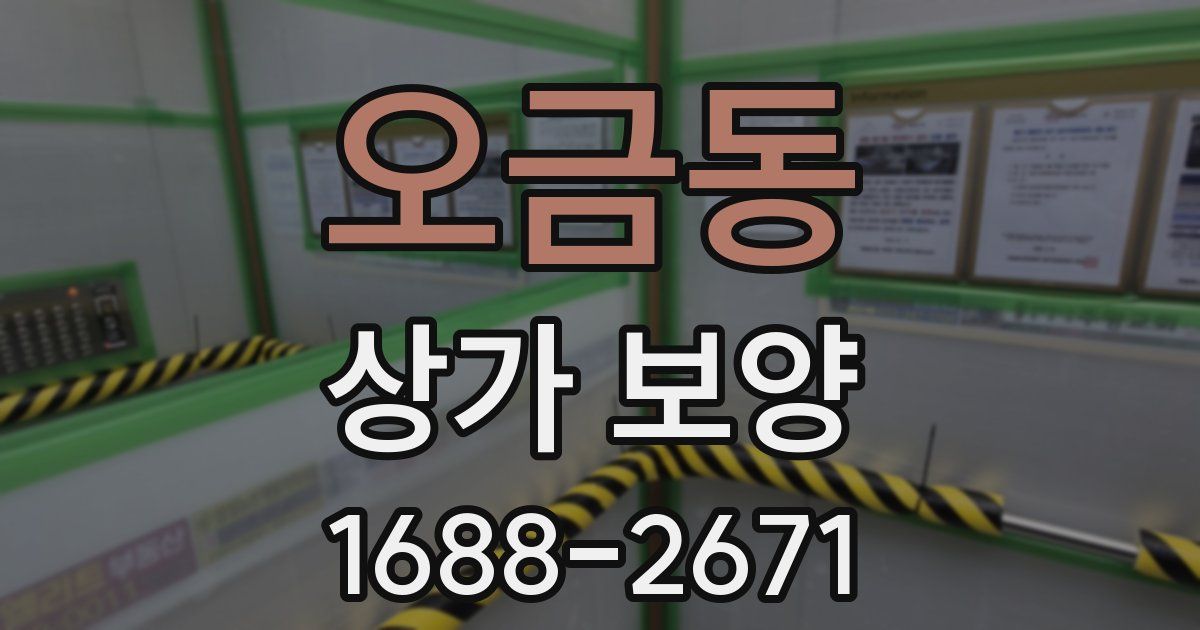 오금동 상가 보양