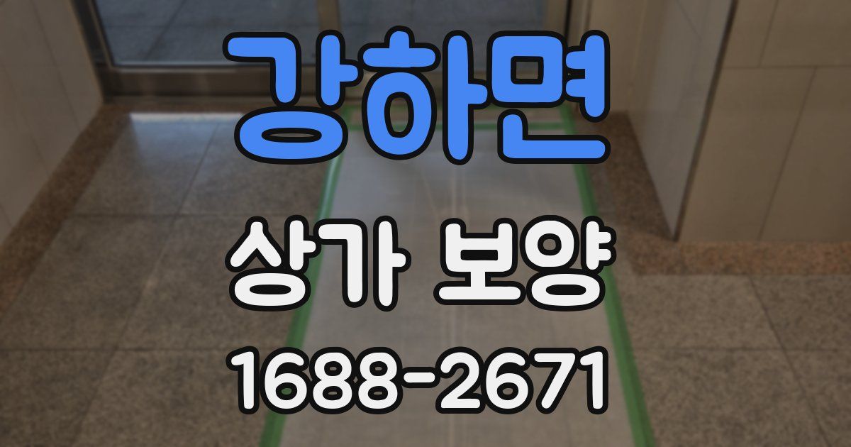 강하면 상가 보양