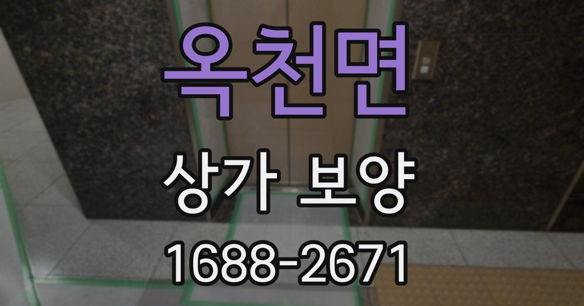 옥천면 상가 보양