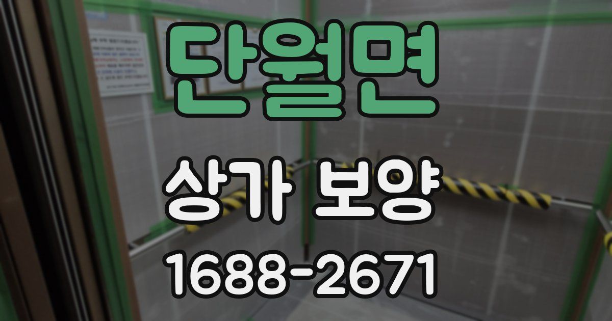 단월면 상가 보양