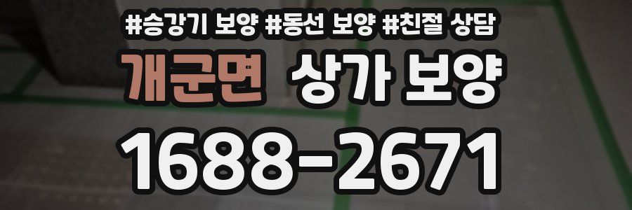 개군면 상가 보양