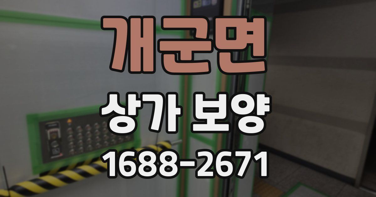 개군면 상가 보양
