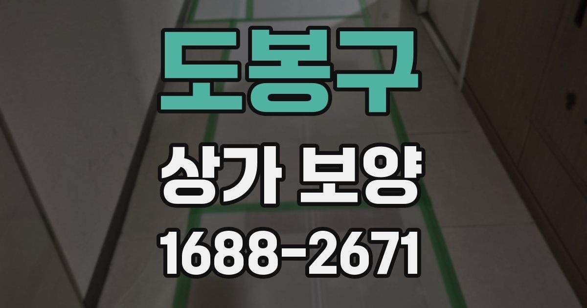 도봉구 상가 보양