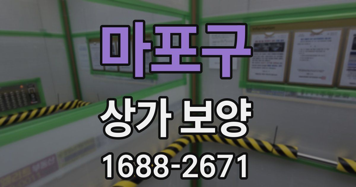 마포구 상가 보양