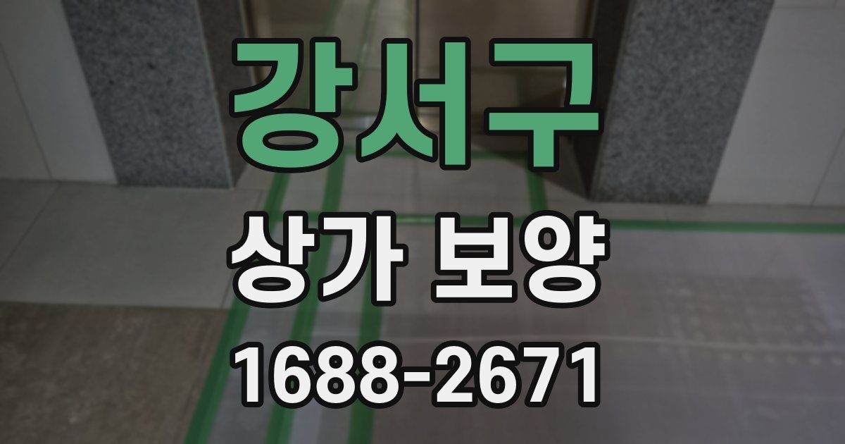 강서구 상가 보양