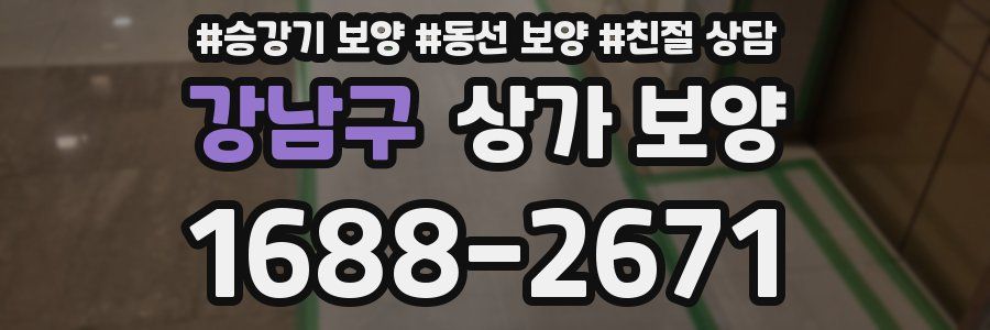 강남구 상가 보양