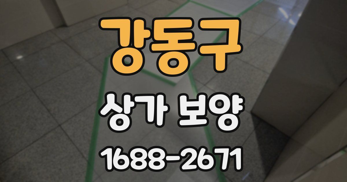 강동구 상가 보양