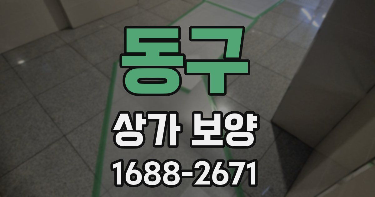동구 상가 보양