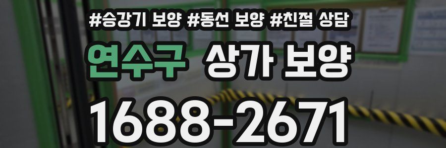 연수구 상가 보양