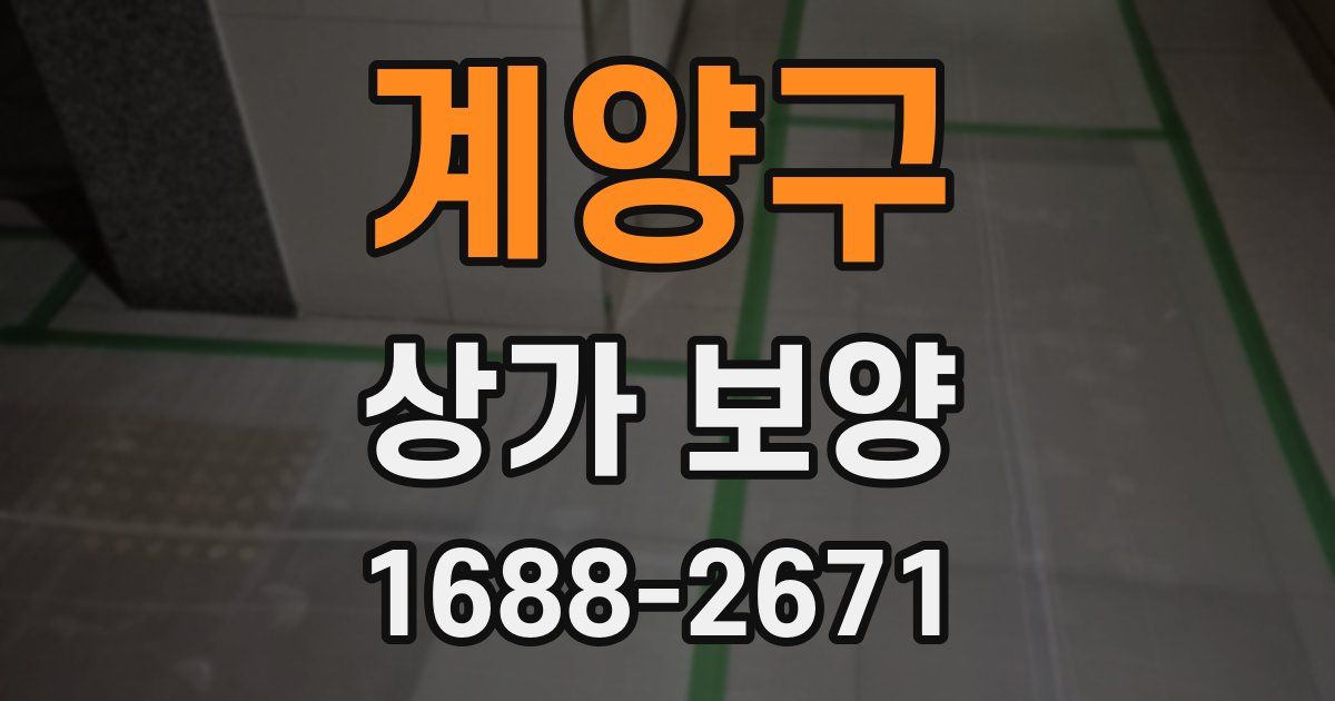 계양구 상가 보양