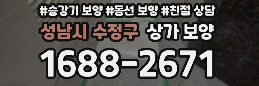성남시 수정구 상가 보양