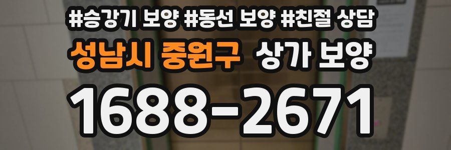 성남시 중원구 상가 보양