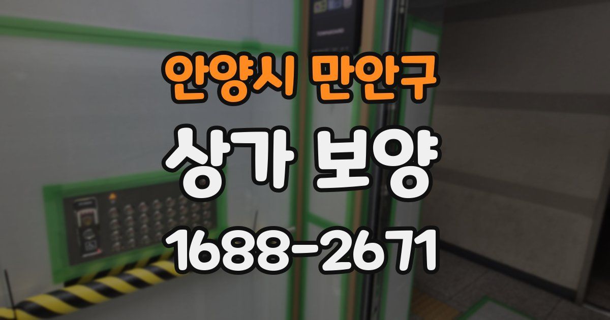 안양시 만안구 상가 보양