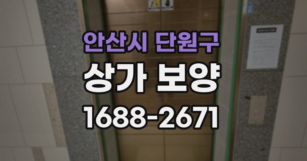 안산시 단원구 상가 보양