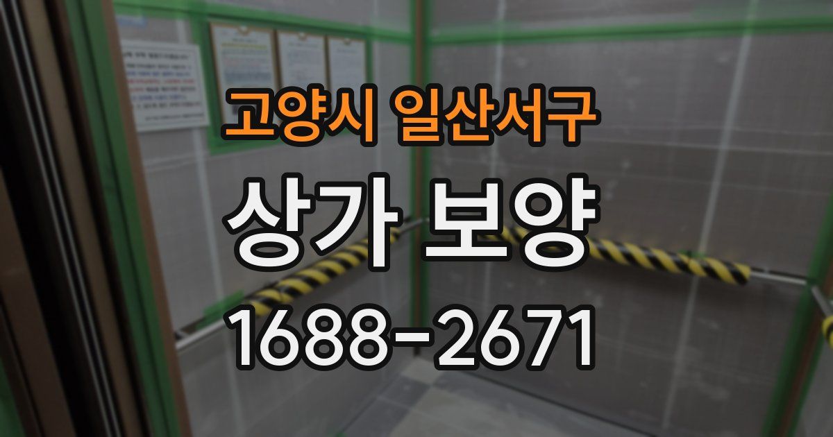 고양시 일산서구 상가 보양