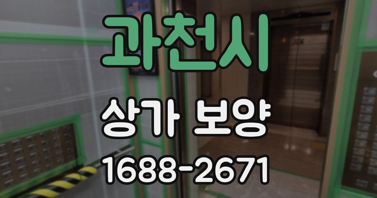 과천시 상가 보양