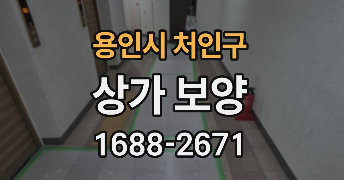 용인시 처인구 상가 보양