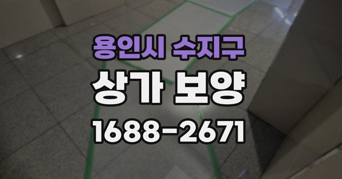 용인시 수지구 상가 보양
