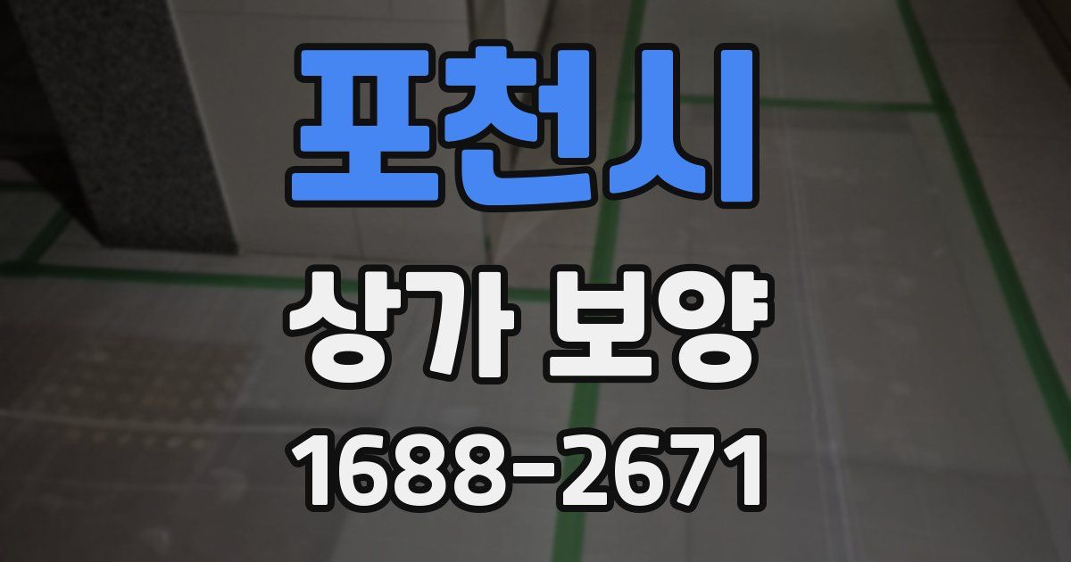 포천시 상가 보양