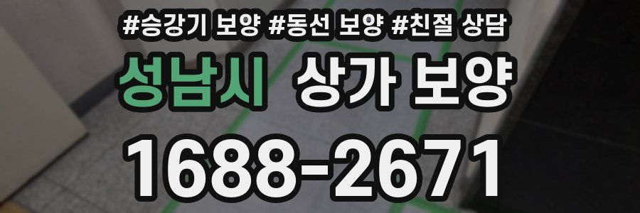성남시 상가 보양